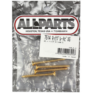 ALLPARTS オールパーツ SCREWS 7514 Pack of 4 Gold Neckplate Screws ネックジョイントビス