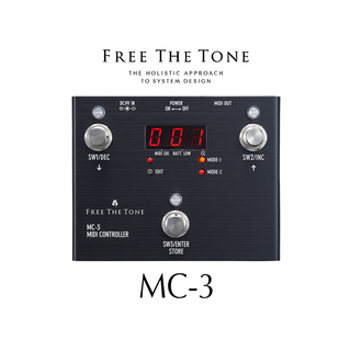 Free The ToneMC-3 MIDI Controller【小型で簡単操作・2モード装備のプログラマブルMIDIコントローラー】