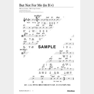 楽譜 But Not For Me（in B♭）