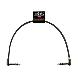 ERNIE BALL アーニーボール P06409 12" Single Flat Ribbon Stereo Patch Cable - Black パッチケーブル
