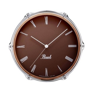 PearlDrum Style Clock ブラウン [ドラムをモチーフとした掛け時計！/POG-CLOCK #BR]【限定品】