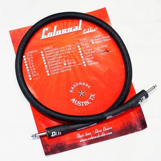 Colossal Cable COLOSSUS SPEAKER CABLE 3ft [Straight-Straight][Black]【AmpStation LOGO】