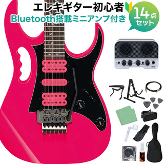 IbanezJEMJRSP-PK PINK 初心者セット Bluetooth搭載アンプ付 Steve Vai モデル