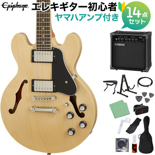 Epiphone ES-339 Natural エレキギター 初心者14点セット ヤマハアンプ付き セミアコギター