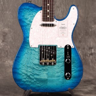 Fender 2024 Collection Made in Japan Hybrid II Telecaster QMT Rosewood FB Aquamarine [限定モデル][S/N JD240