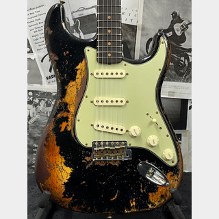 Fender Custom Shop ~Custom Collection~ 1963 Stratocaster Super Heavy Relic -Super Faded/Aged Black over 3 Color Sunburs