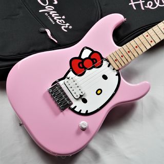 Squier by Fender Fender x Hello Kitty Pink Stratocaster with Gig Bag/現物画像/外箱付属