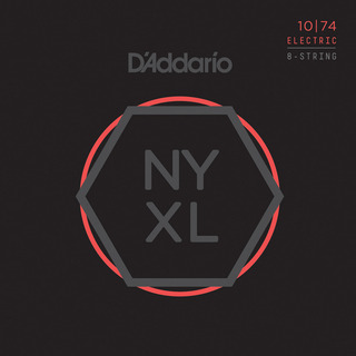 D'Addario NYXL1074 10-74 8-String ライトトップヘビーボトム8弦エレキギター弦