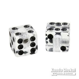 ALLPARTSPK-3250-031 Set of 2 Unmatched Dice Knobs, Clear [5119]