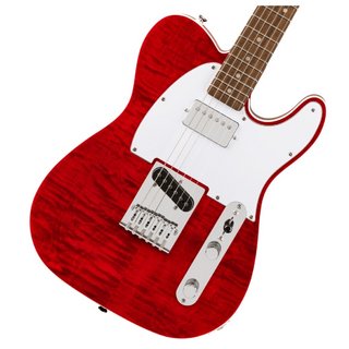 Squier by Fender Affinity Series Telecaster FMT SH Laurel Fingerboard White Pickguard Crimson Red Transparent スクワ