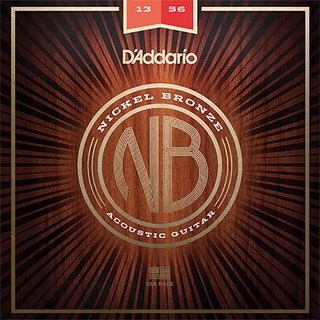 D'Addario Nickel Bronze Wound Acoustic Guitar Strings [NB1356/Medium， 13-56]