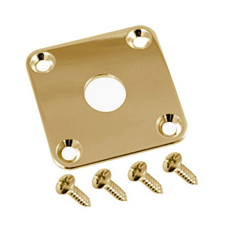 ALLPARTS オールパーツ AP-0633-002 Gold Metal Jackplate レスポールタイプ用ジャックプレート