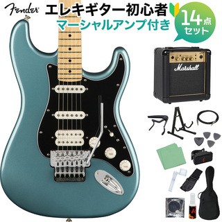FenderPlayer Stratocaster with Floyd Rose Tidepool 初心者14点セット マーシャルアンプ付