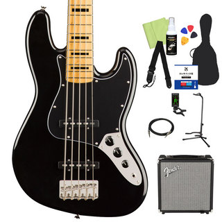 Squier by Fender SQ CV 70s JAZZ BASS V MN ベース初心者セット【Fenderアンプ付】BLK