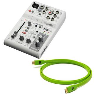 YAMAHA AG03MK2 W + OYAIDE製高品質USBケーブルセット (ヤマハ)(USBミキサー)(配信用インターフェース)(Type C ...