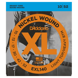 D'Addario EXL140 10-52 ライトトップヘビーボトムエレキギター弦