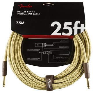 Fender Deluxe Series Instrument Cable Straight/Straight 25' (Tweed)