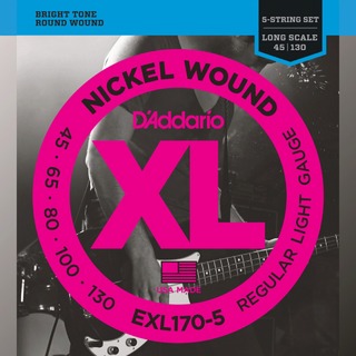 D'Addario EXL170-5 NICKEL WOUND [Long]【ベース弦】【5弦用】