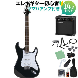 Photogenic ST180 HBK エレキギター初心者14点セット 【ヤマハアンプ付き】
