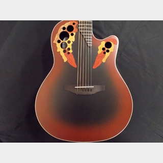 Ovation CE44 Reverse Red Burst