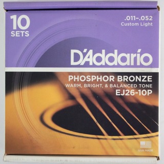 D'Addario ダダリオ EJ26-10P C.Light 011-052 10セット アコースティックギター弦