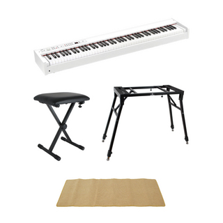 KORGコルグ D1 WH DIGITAL PIANO 電子ピアノ ホワイトカラー スタンド ベンチ マット付きセット