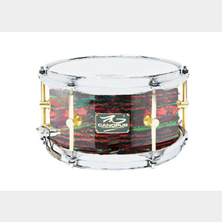 canopus The Maple 6x10 Snare Drum Psychedelic Red