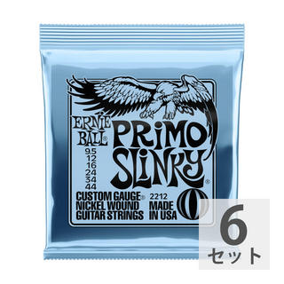 ERNIE BALLアーニーボール 2212 PRIMO SLINKY 095-44 エレキギター弦×6セット