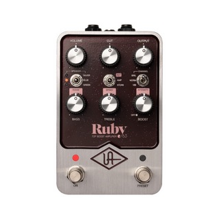 Universal Audio UAFX Ruby 63 Top Boost Amplifier オーバードライブ アンプシミュレーター ギターエフェクター