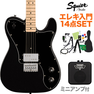 Squier by FenderParanormal Esquire Deluxe Metallic Black 初心者セット ミニアンプ付