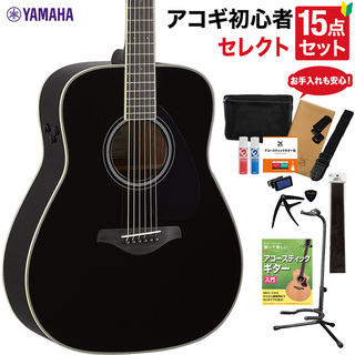 YAMAHA FG-TA BL アコースティックギター 教本・お手入れ用品付きセレクト15点セット 初心者セット