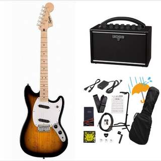 Squier by Fender Sonic Mustang Maple FB WH PG 2-Color Sunburst BOSS KATANA MINI アンプ付き13点セット！