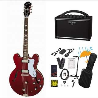 Epiphone Riviera Sparkling Burgundy (SBU) セミアコ BOSS KATANA MINI アンプ付き13点セット！