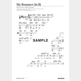 楽譜 My Romance（in B）