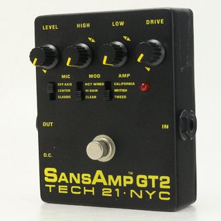 SANSAMP GT2 TECH21. NYC初期型 DC変換コード付き 初期型 美品 TECH 21 GT2 サンズアンプ SansAmp ケーブル付