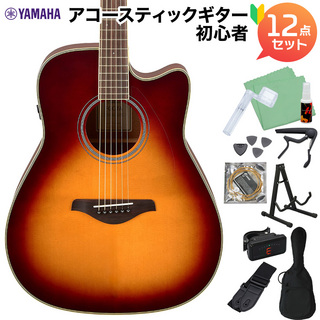 YAMAHAFGC-TA BS (ブラウンサンバースト) アコースティックギター初心者12点セット エレアコ