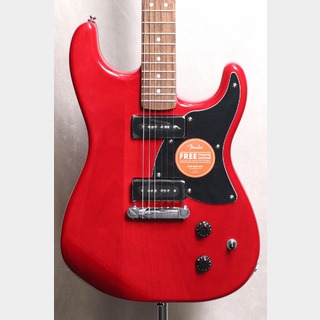 Squier by Fender Paranormal Strat-O-Sonic Laurel Fingerboard Black Pickguard Crimson Red Transparent 【横浜店】