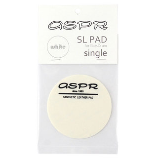 ASPR（アサプラ）SL-PAD single white シングルペダル用 バスドラムインパクトパッド 白