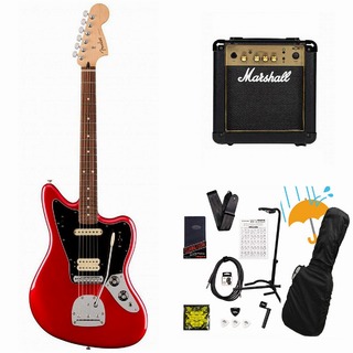 Fender Player Jaguar Pau Ferro FB Candy Apple Red Marshall MG10アンプ付属エレキギター初心者セットR【WEBSHOP