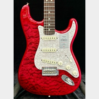 Fender2024 Collection Made In Japan Hybrid II Stratocaster -Quilt Red Beryl/Rosewood-【JD23030914】