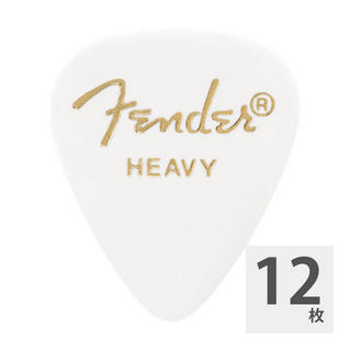 Fender フェンダー 351 Shape Classic Picks Heavy White ギターピック×12枚