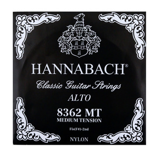 HANNABACHAlto 8362MT BLACK ミディアムテンション 2弦用 バラ弦 クラシックギター弦