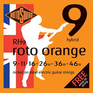 ROTOSOUND Electric Guitar Strings RH9 Roto Orange - Hybrid