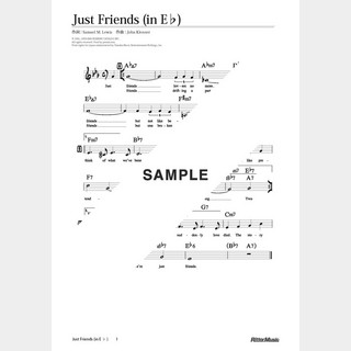 楽譜Just Friends（in E♭）