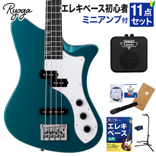 RYOGA SKATER-BASS Ocean Turquoise Blue 初心者セット ミニアンプ付