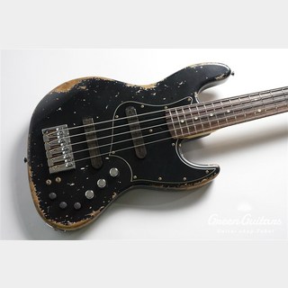 メーカー不明　カスタム　ジャズベース　JBタイプベース エレクトリック・ベース ＞ JBタイプ、黒 マッチングヘッドの