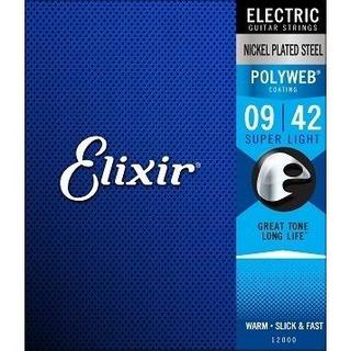 Elixir POLYWEB with ANTI-RUST #12000 Super Light 09-42 エレキギター弦 ポリウェブ エリクサー【新宿店】