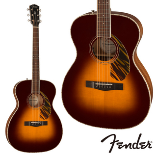 Fender AcousticsPO-220E Orchestra Ovangkol Fingerboard -3-Tone Vintage Sunburst-