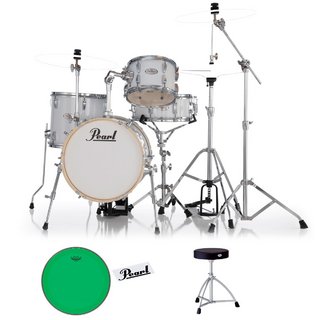 Pearl MT564/C-D #33 PURE WHITE ｗ/REMO Color Tone グリーン パック ドラムスローンセット【WEBSHOP】