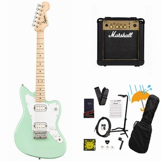 Squier by FenderMini Jazzmaster HH Maple FB Surf Green Marshall MG10アンプ付属エレキギター初心者セットR【WEBSHOP】